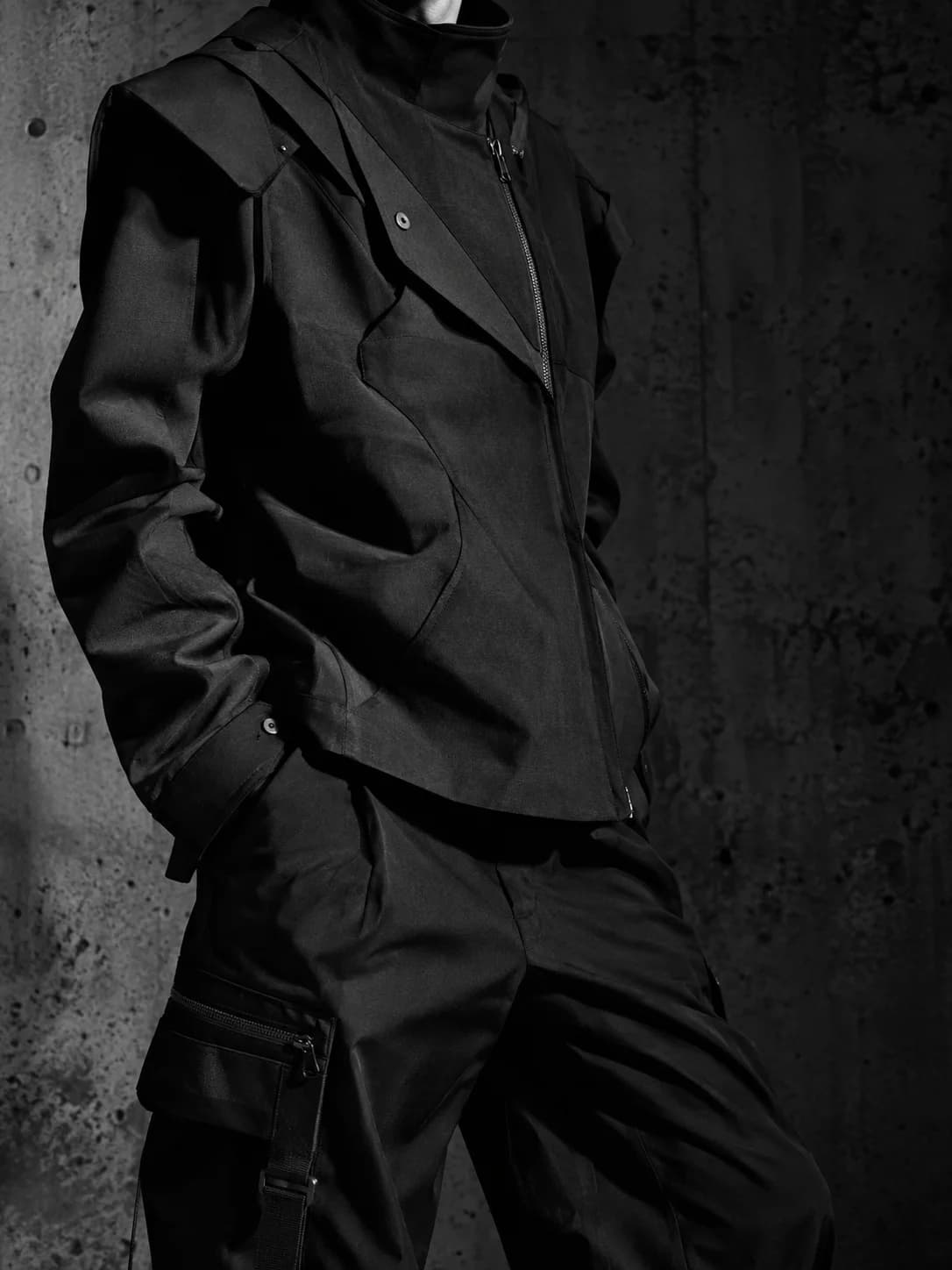Black technical garment study